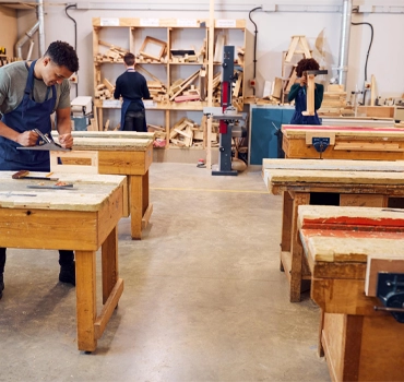 Many Dubai carpenters working together